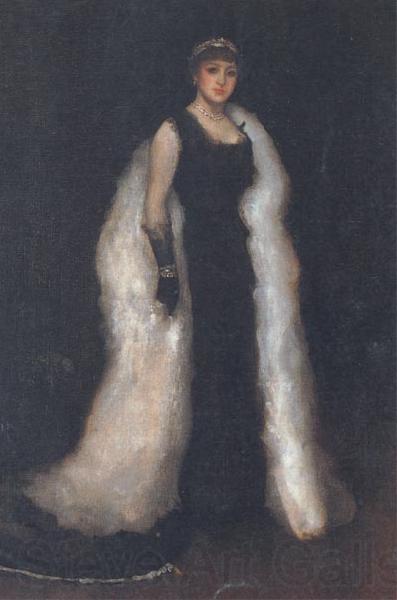 James Abbot McNeill Whistler Arrangement in Black No 5:Lady Meux Spain oil painting art